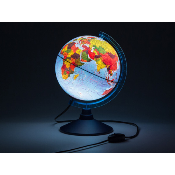 Глобус D=210 интерактивный физико-политический с подсветкой