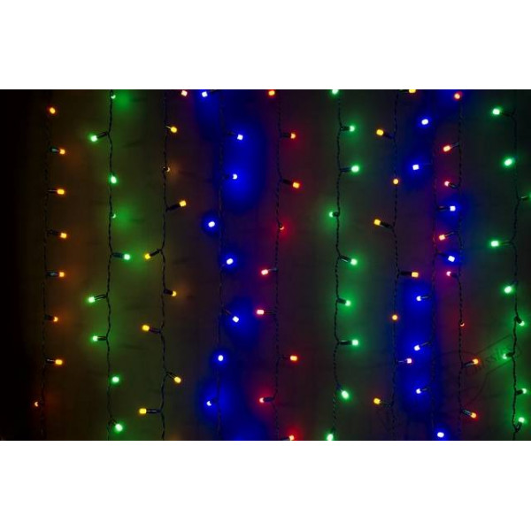 Электрогирлянда 480 разноцветных огней LED  уличная, 2*2м