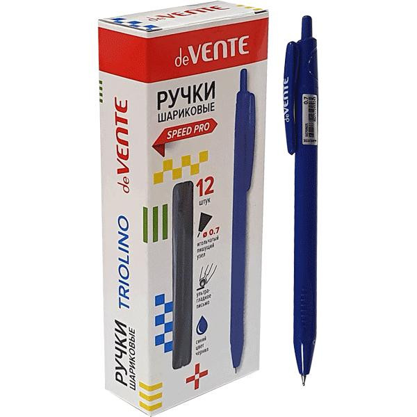 Ручка шарик. автомат. "deVENTE. Triolino Office" d=0,7 мм, синяя