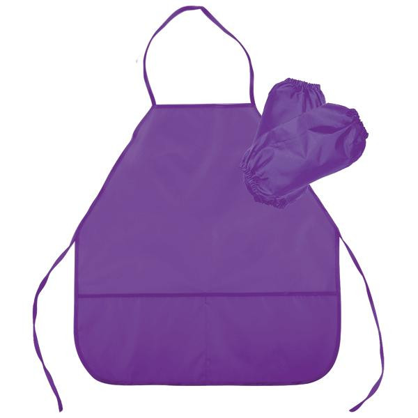 Фартук "deVENTE" 45x54 см водоот. ткань, 3 кармана, с нарукавниками, фиолетовый