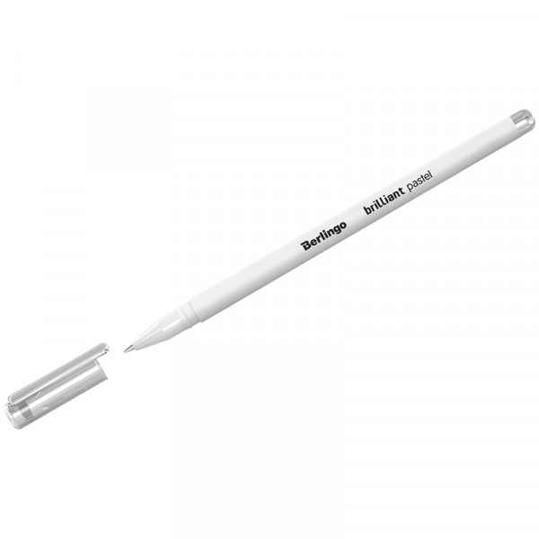 Ручка гелевая Berlingo пастель белая 0,8мм