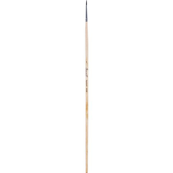 Кисть №1 белка микс круглая, длинная ручка (1,5 мм)