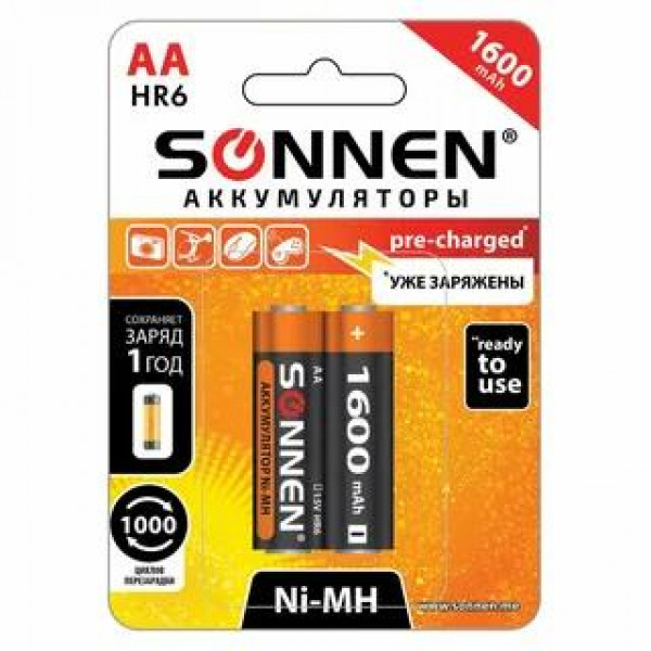 Аккумулятор SONNEN HR06  1600mAh 2 BL