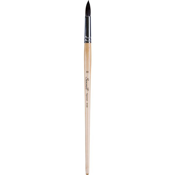 Кисть №10 Сонет белка микс круглая длинная ручка (10 мм)