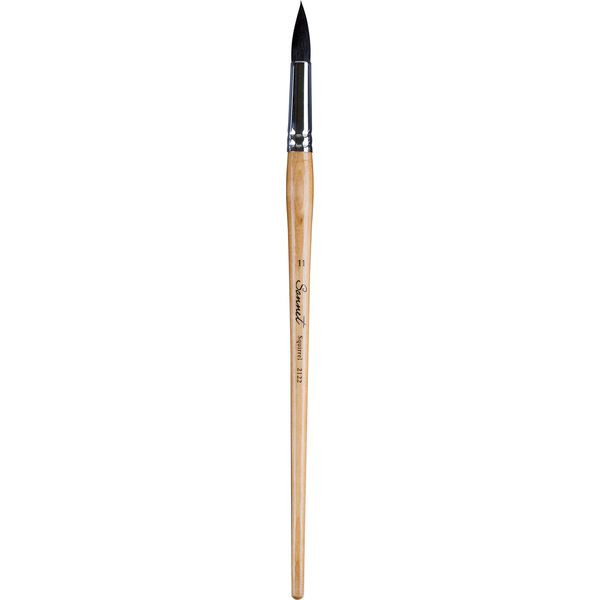 Кисть №11 Сонет белка микс круглая длинная ручка (11 мм)