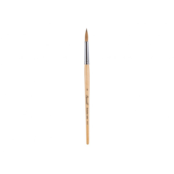 Кисть №05колонок микс круглая, короткая ручка пропитанная лаком (5 мм)