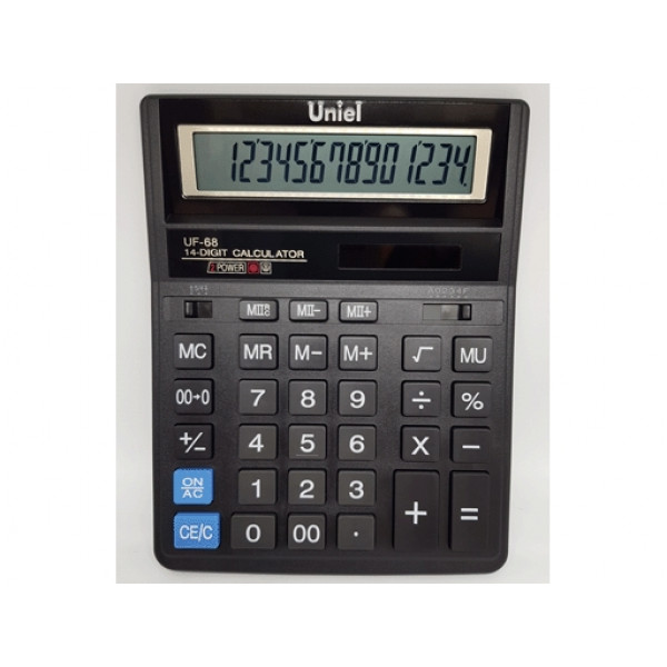 Калькулятор  UNIEL 14 разрядов 203х158х30 мм