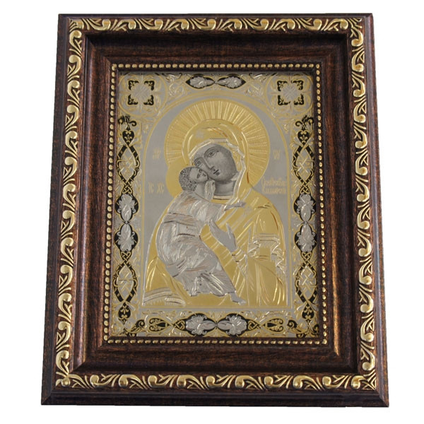 Картина мозаикой 40*30 Владимирская Божия Матерь, квадр.стразы, без подрамника, частичная