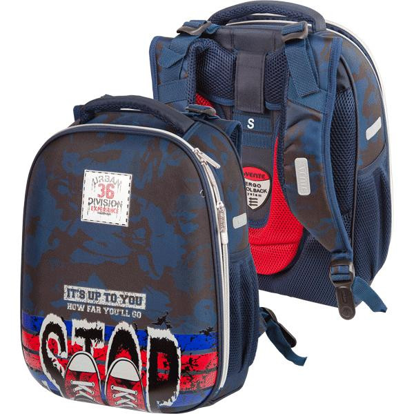 Рюкзак школьный DeVente Choice Stop жесткий 38*28*16 см 1 отд.2 бок кармана .светоотражающ.