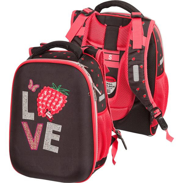 Рюкзак школьный DeVente Choice Strawberry жесткий 38*28*16 см 1 отд.2 бок кармана .светоотражающ.