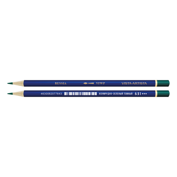 Акварельный карандаш Fine  VISTA-ARTISTA Изумрудно-зеленый темный