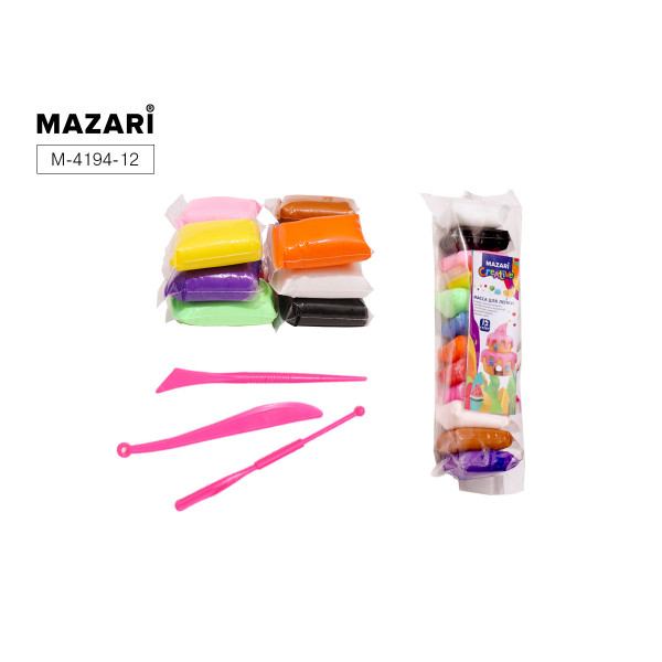 Масса д/лепки 12цв. стек 3шт в компл.