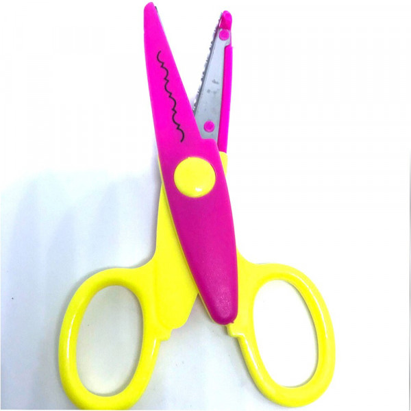 Ножницы 13см дет. защита лезвия, ZIG ZAG, ассорти