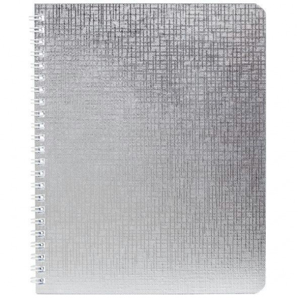 Тетрадь 48л. кл. Бумвинил METALLIC белая гребень