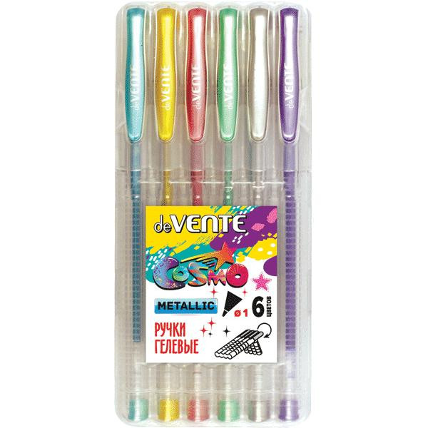 Набор ручек гелевых 6цв. "deVENTE. Cosmo Metallic" металлик, d=1 мм