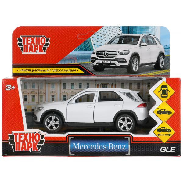 Машина мет MERCEDES-BENZ GLE 12 см, двери, багаж, инер, белый
