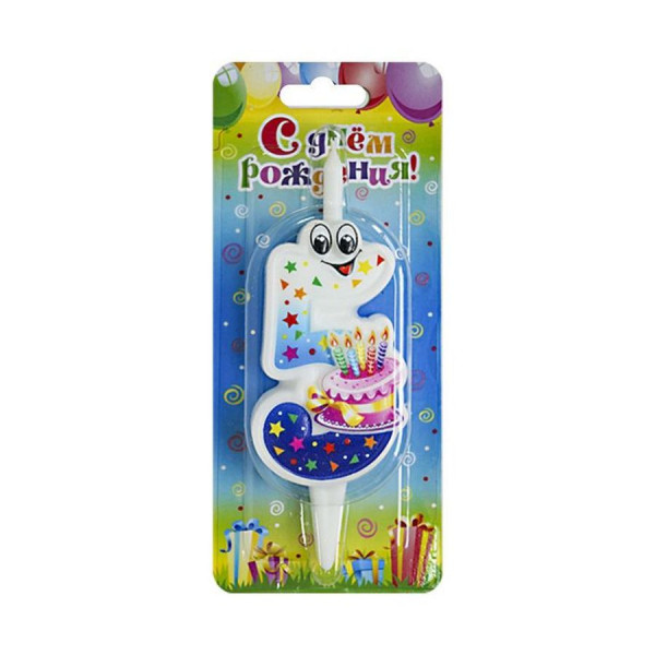 Свеча-цифра 5 С глазками