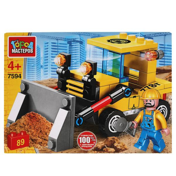 Конструктор "Город Мастеров" Бульдозер 89дет.