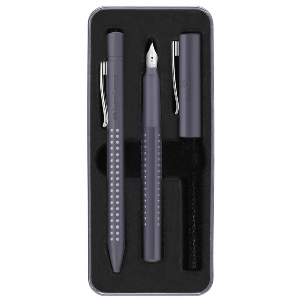 Набор Faber-Castell перьевая ручка, шариковая ручка, синие 0,7мм