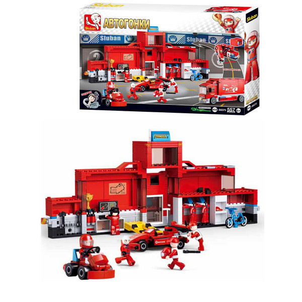 Конструктор пласт. Автогонки. Груховик-трансформер.