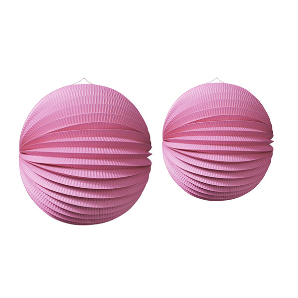 Набор бумажных фонариков 25/30см Pink 2шт