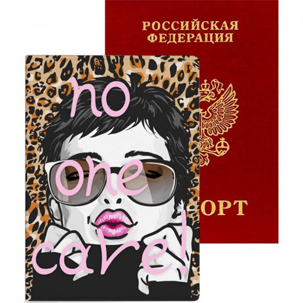Обложка для паспорта "deVENTE" No one care 10*14см.искусствен.кожа