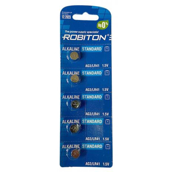Батарейка Robiton Standart AG3 LR41 392 192 BL5