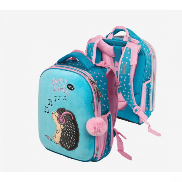 Рюкзак школьный "deVENTE. Choice Music Hedgehog 38*28*16см  эргон. спинка