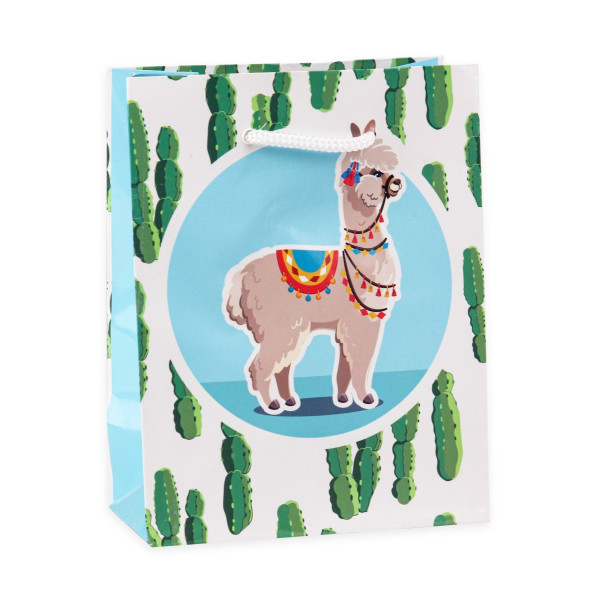Пакет подарочный с глян.ламинацией 11,5*14,5*6 см Забавная лама
