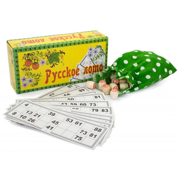 Русское лото "Земляника" в картонной коробке