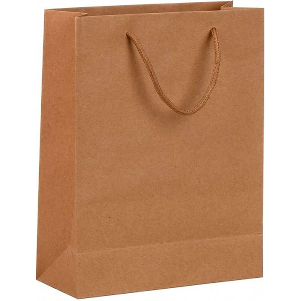 Пакет подар. крафт без рисунка 14*11*5 см