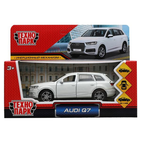 Машина мет AUDI Q7 12 см.двери.багаж.инерц.белая