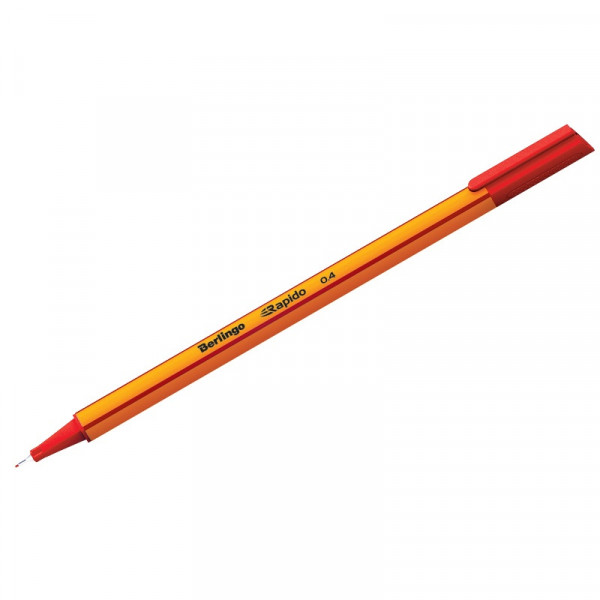 Ручка капиллярная Berlingo 0,4мм красная