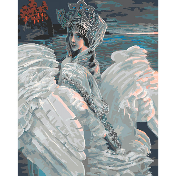 Набор для раскрашивания по номерам "Царевна-лебедь" 50*40см.