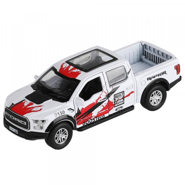 Машина мет FORD F150 RAPTOR Спорт 12 см двери.бел