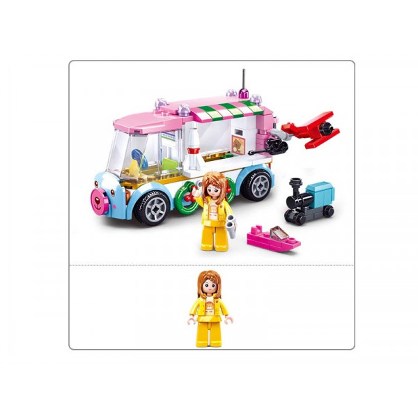 Конструктор пластик. Фургон с подарками 143 дет.