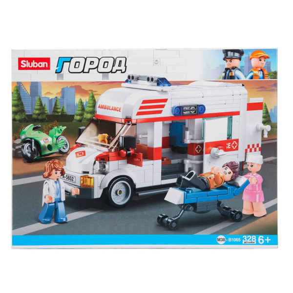 Конструктор пластик. Скорая помощь 328 дет.