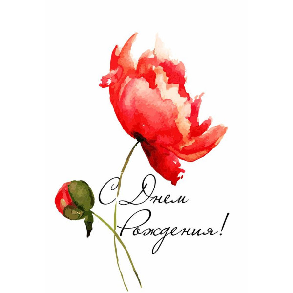 Открытка-карточка мини "С Днем Рождения!"