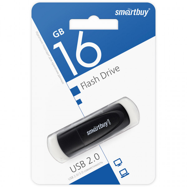 Флеш-память 16GB Smart Buy USB черная