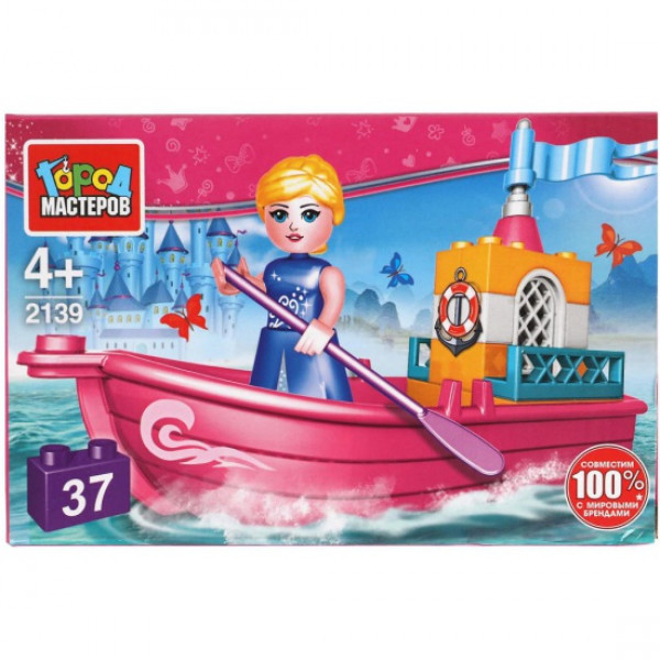 Конструктор  Город Мастеров, Принцесса на лодке, 37дет.