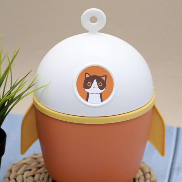 Ведро мусорное настольное "Rocket" orange