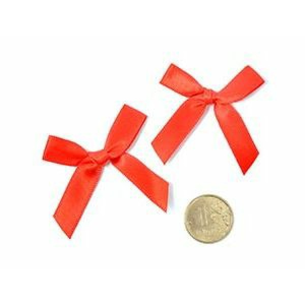 Бантик атласный 3,5см красный