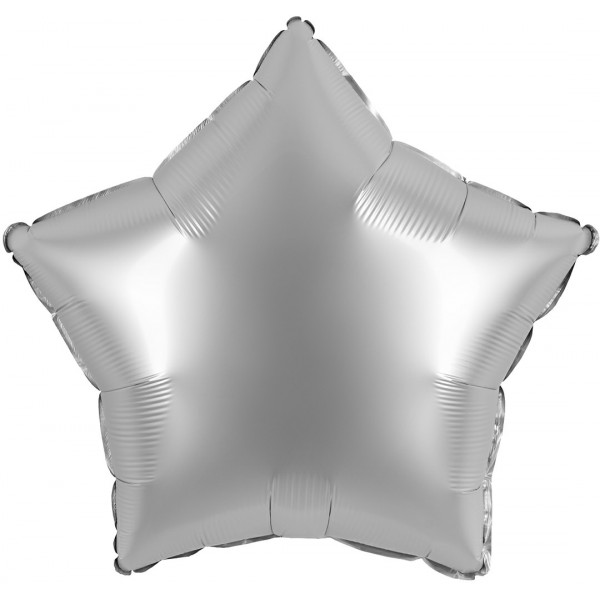 Шар (18/46) Звезда, Серебро, сатин
