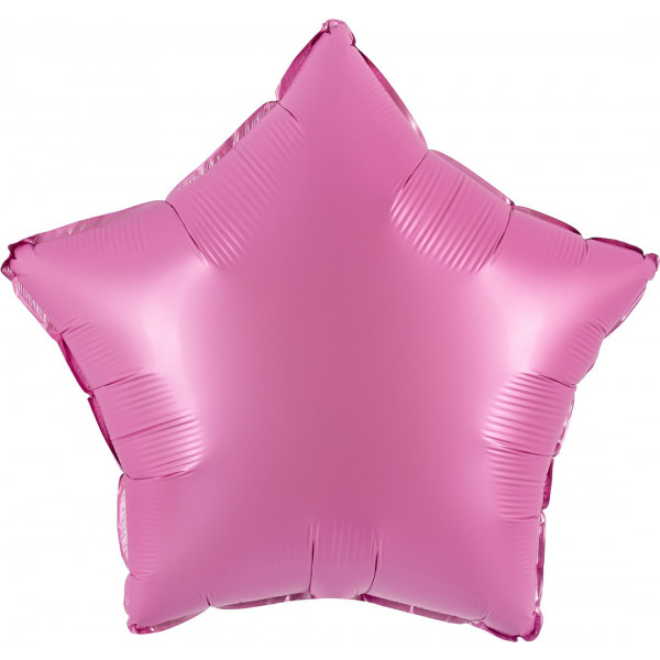 Шар (18/46) Звезда, Розовый, сатин