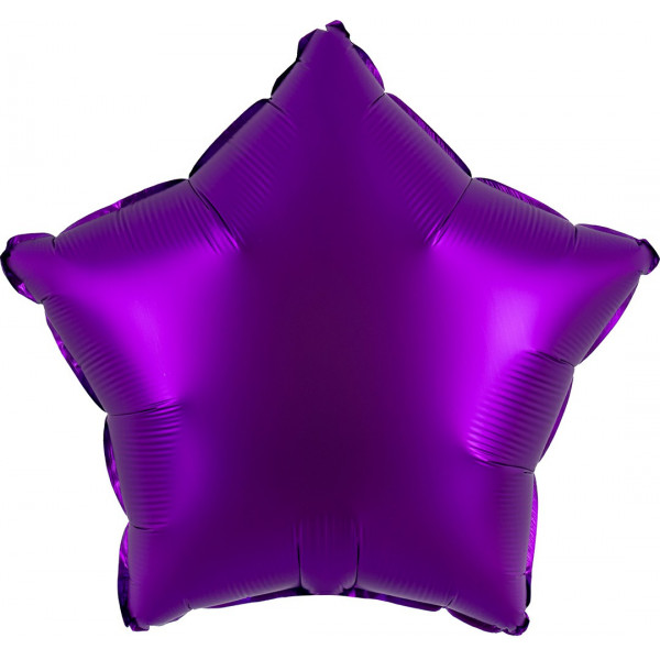 Шар (18/46) Звезда, Фиолетовый, сатин