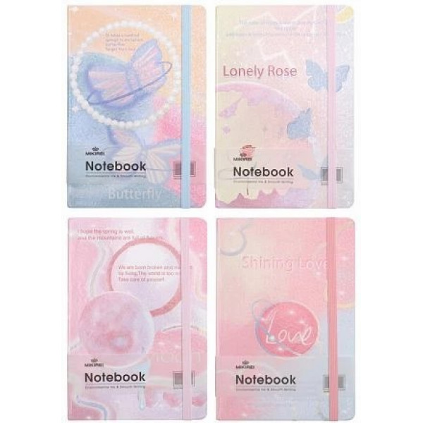 Блокнот А7 Mikirei "Розовый вальс" 96л. линия
