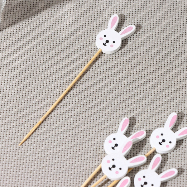 Шпажки Пасхальные зайчики 12см
