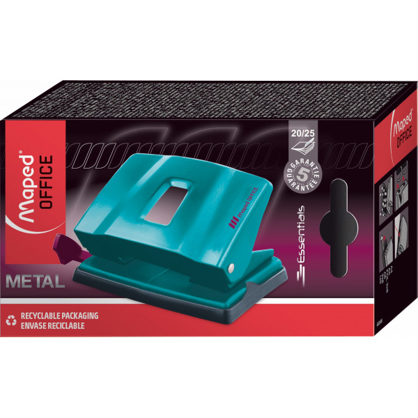 Дырокол Essentials Metal Deco 20/25л