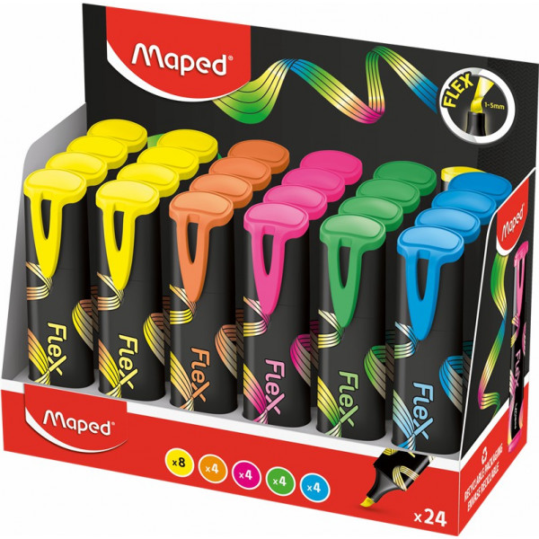 Текстовыделитель Fluo Pep*S Flex 1-5мм ассорти