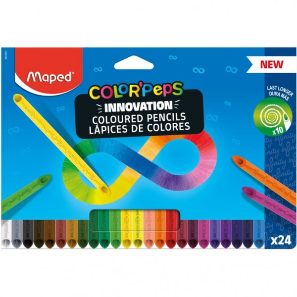 Карандаши 24 цв. COLOR PEPS INFINITY ударопроч. грифеля